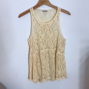 White lace tank top